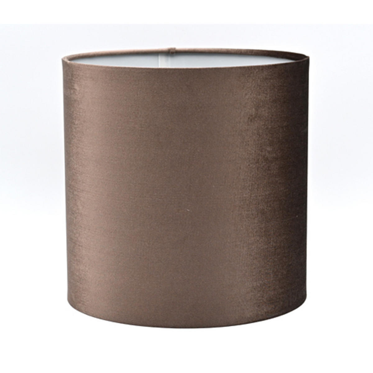 LAMPENSCHIRM Ø27x25,5 cm, Samt, Braun - Braun, Textil (27/27/25.5cm) - dasmöbelwerk