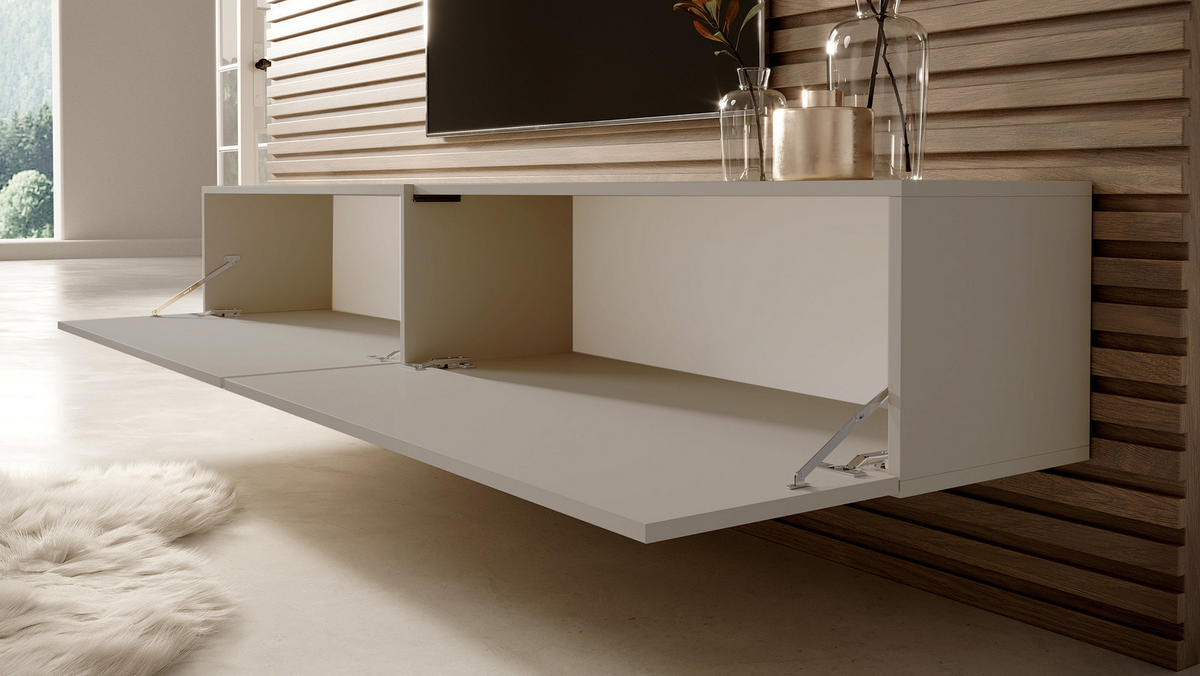 TV-HÄNGEBOARD Bisira Graubeige 140 cm - Greige, Holzwerkstoff (140/30/31.6cm) - Selsey