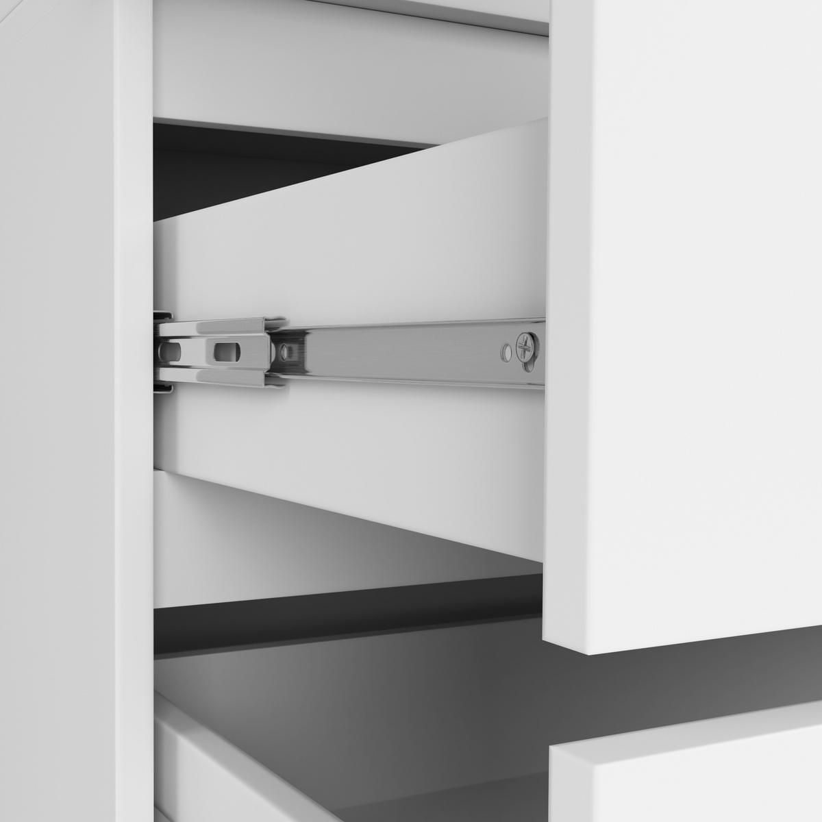 KLEIDERSCHRANK Weiß 90x51x234 cm - Weiß, Holzwerkstoff (90/234/51cm) - Akord
