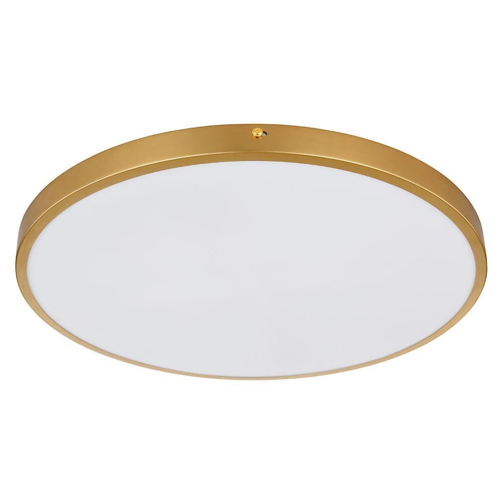 LED DECKENLEUCHTE Metall Messing Opal - Messingfarben, Metall (45/45/3cm) - Globo Lighting