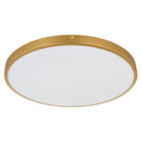 LED DECKENLEUCHTE Metall Messing Opal - Messingfarben, Metall (45/45/3cm) - Globo Lighting