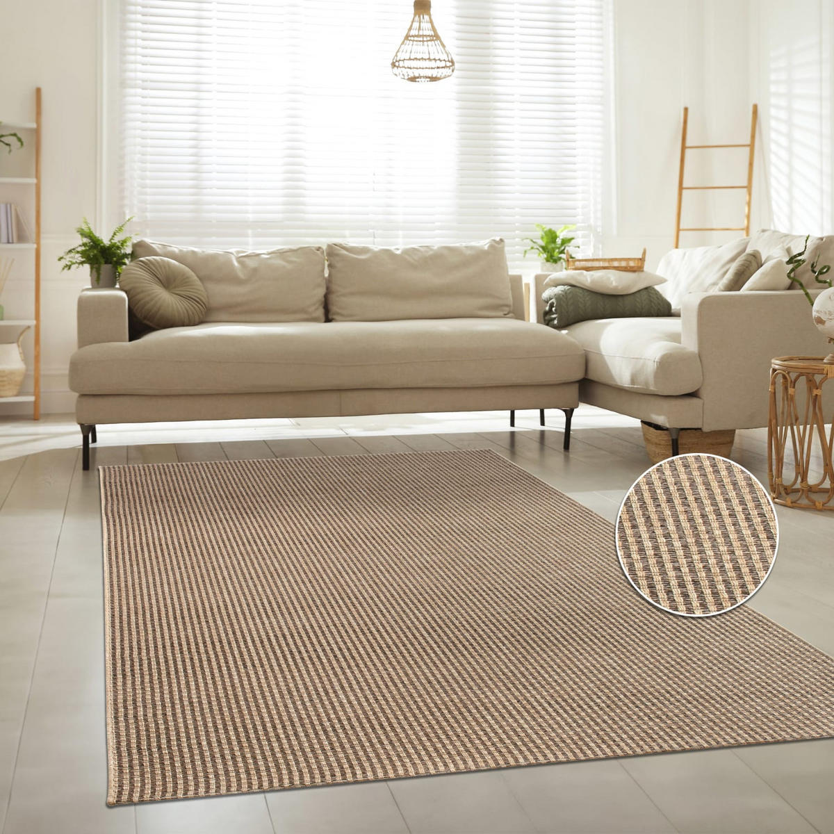 FLACHWEBTEPPICH, einfarbig, aus Polypropylen, Beige, 160 x 230 cm - Beige, Textil (160/230cm) - KADIMA DESIGN