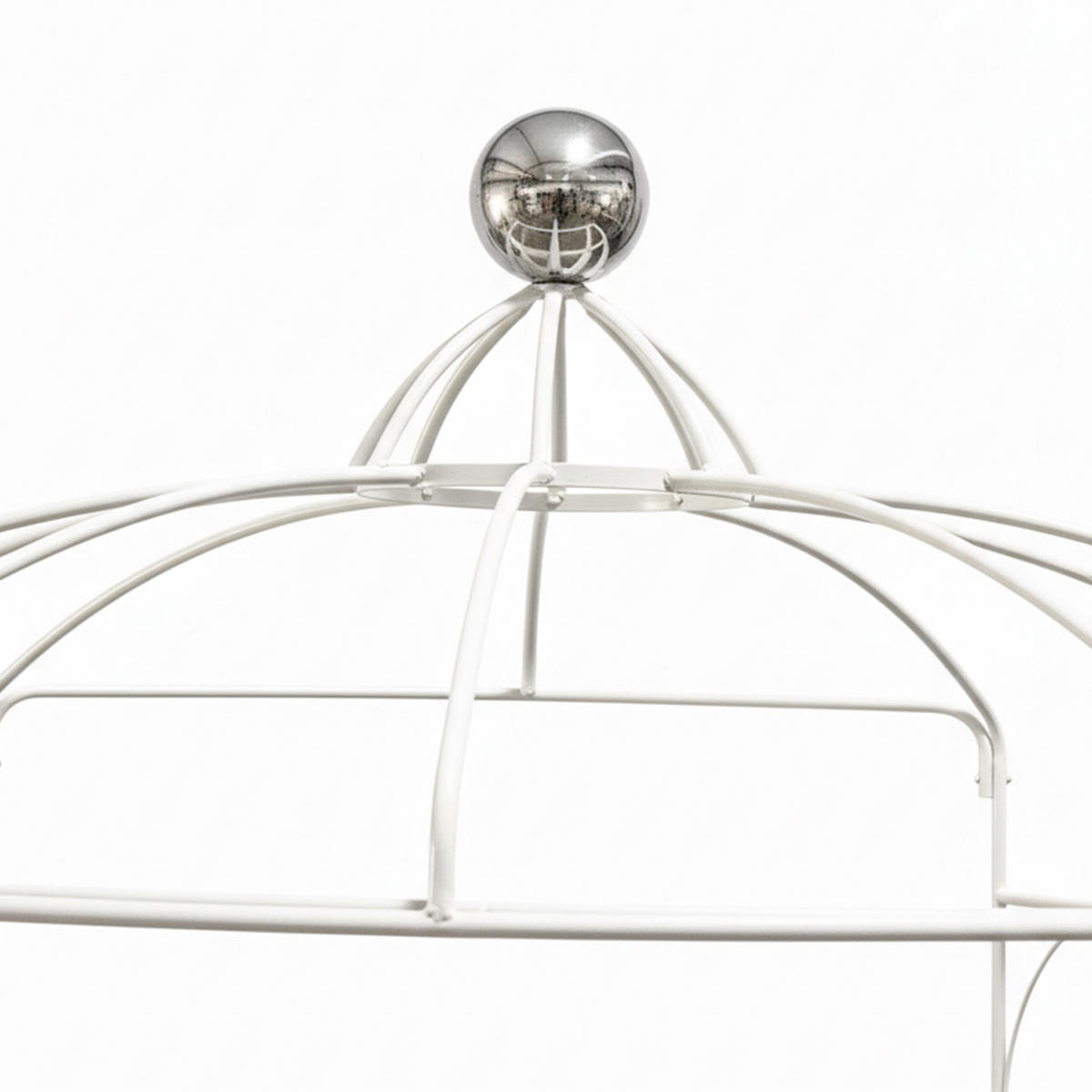 PAVILÓN ruží - biela, kov (206/290/206cm) - Relaxdays