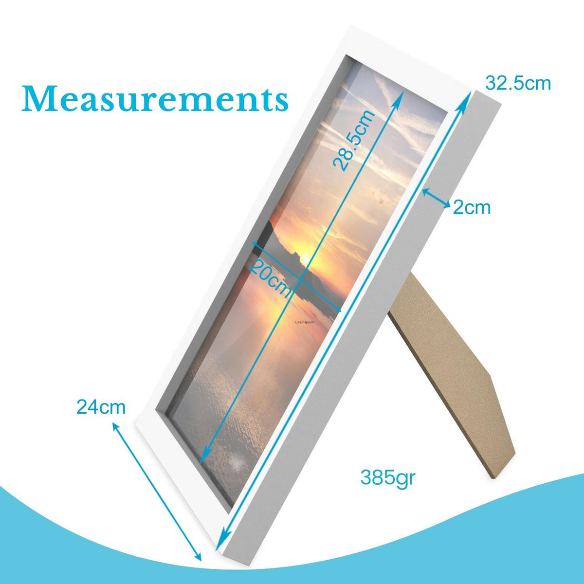 BILDERRAHMEN 32.5/23.8 cm - Weiß, Glas (23.8/32.5cm) - Intirilife