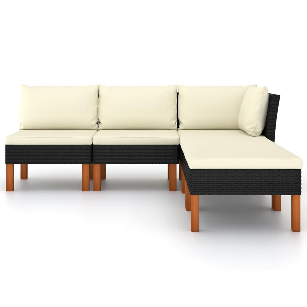 GARTENSET Yearington 5-teilig - Schwarz, Metall - Nettlife