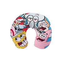 NACKENKISSEN Spongebob Schwammkopf Mehrfarbig 35 x 30 cm - Multicolor, Textil (35/30cm)