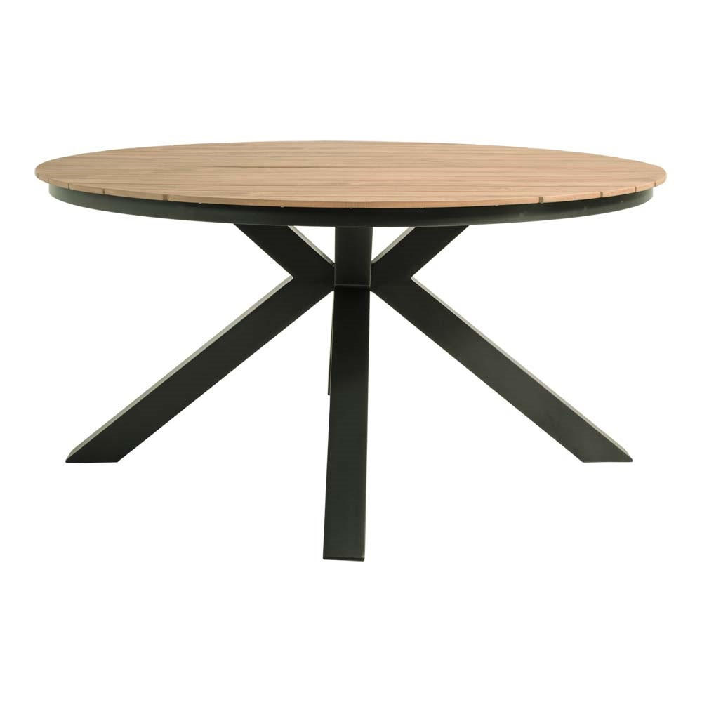 GARTENTISCH Arezzo - Anthrazit - 120/120/74 cm - Dunkelgrau, Metall (120/120/74cm) - Lesli Living