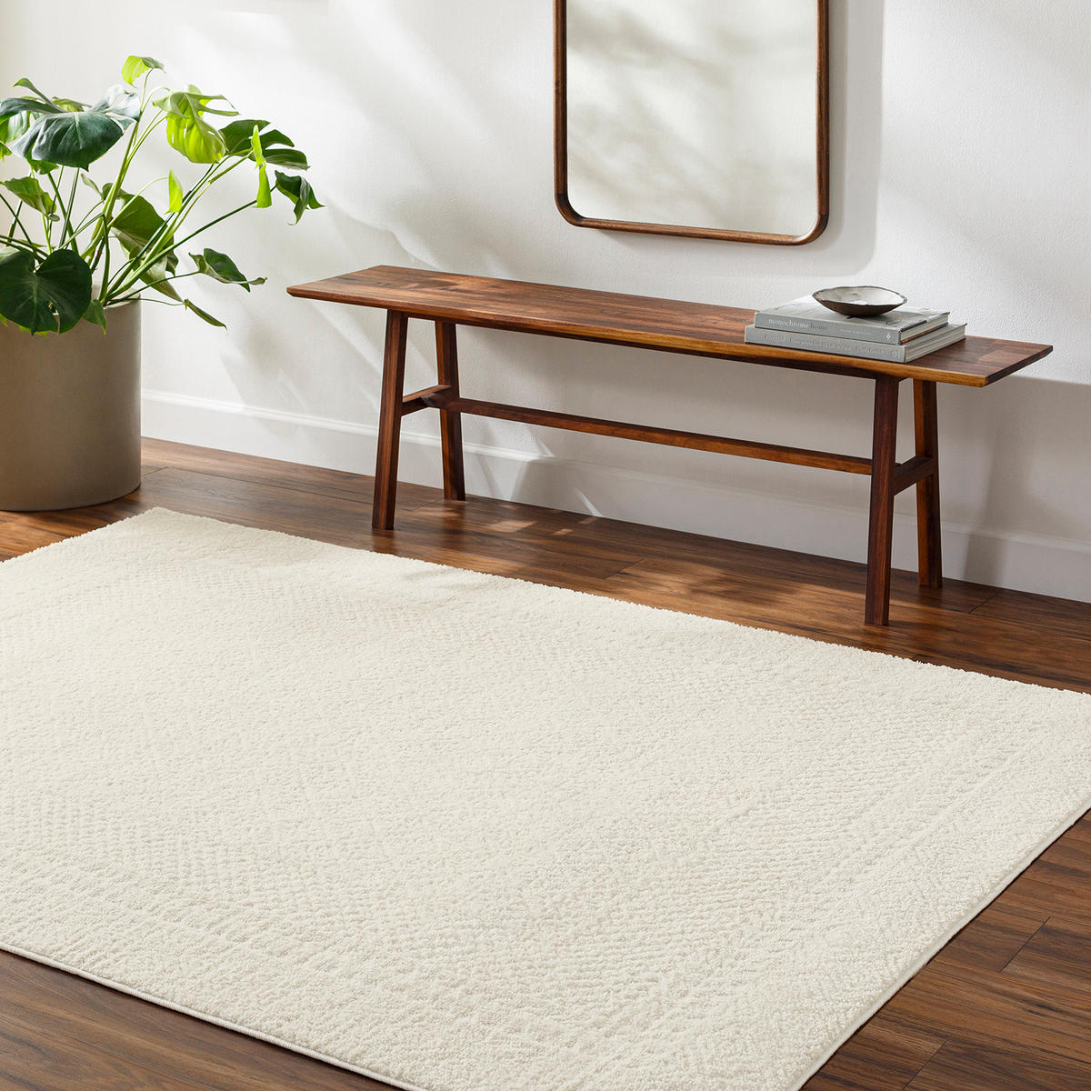 KURZFLORTEPPICH 160/213 cm Weiß - Weiß, Naturmaterialien/Textil (160/213cm) - LIVABLISS
