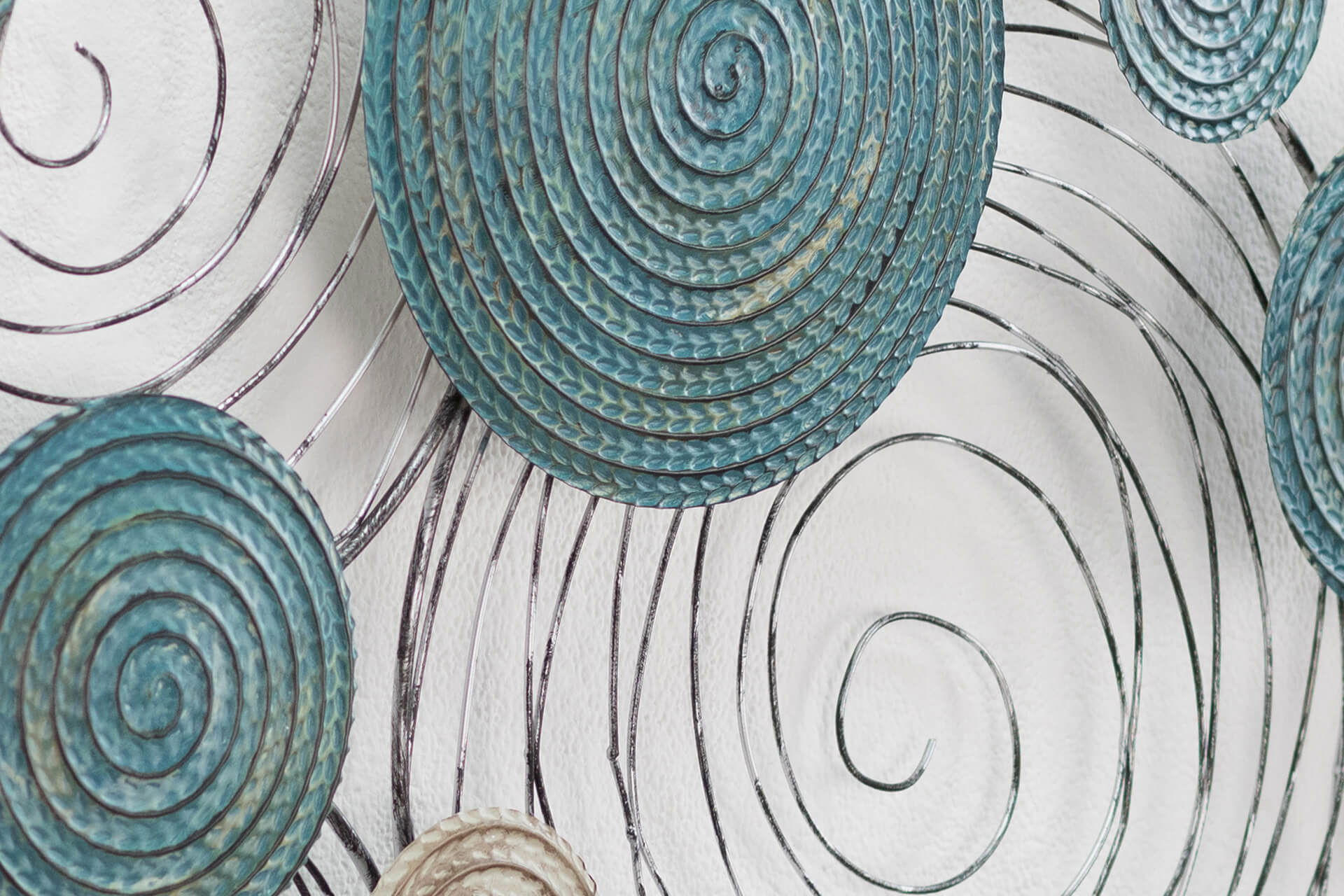 WANDDEKO Blau 114/63 cm - Blau, Metall (2/63/6cm) - KUNSTLOFT