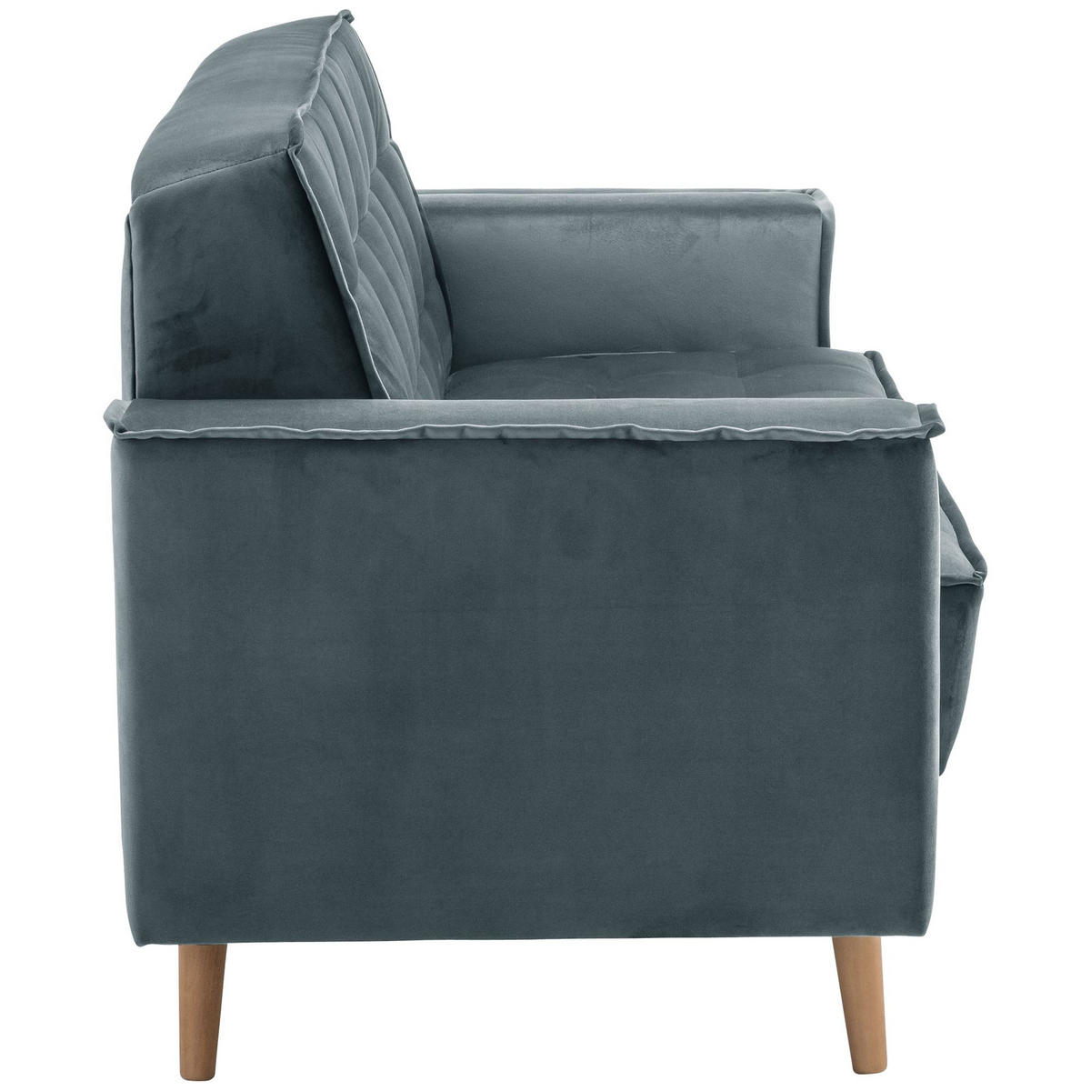 SOFA 2-Sitzer Kavindra Samtvelours azur - Aubergine, Kunststoff (180/84/78cm) - 58aufmkessel