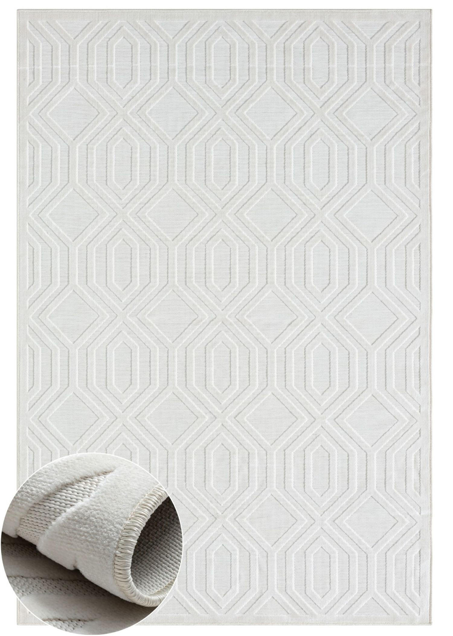 OUTDOORTEPPICH Elaria Creme,Ecru,Weiß 100/160 cm - Creme, Textil (100/160cm) - My-Rug