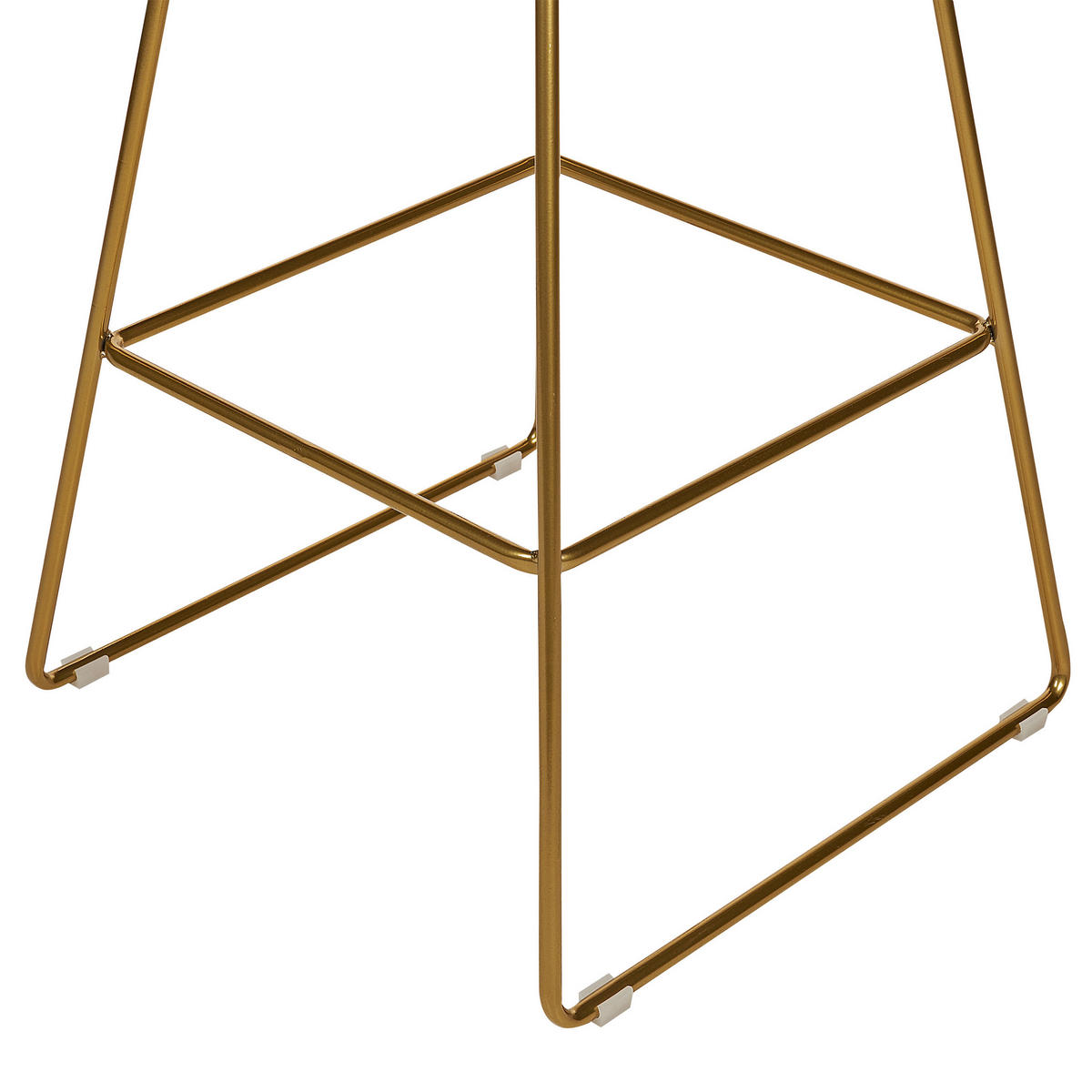 BARSTUHL 2er-Set Metall/Kunstleder gold Fredonia - Goldfarben/Schwarz, Metall (50/97/49cm) - Beliani