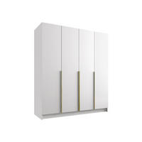 KLEIDERSCHRANK Santi I - Goldfarben/Multicolor, Holzwerkstoff/Metall (200/215/58cm) - MIRJAN24