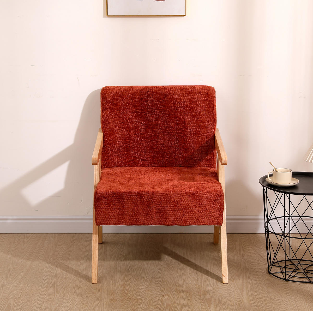 SESSEL Holz Terrakotta - Rot, Holz (64/80/60cm) - Nordlys
