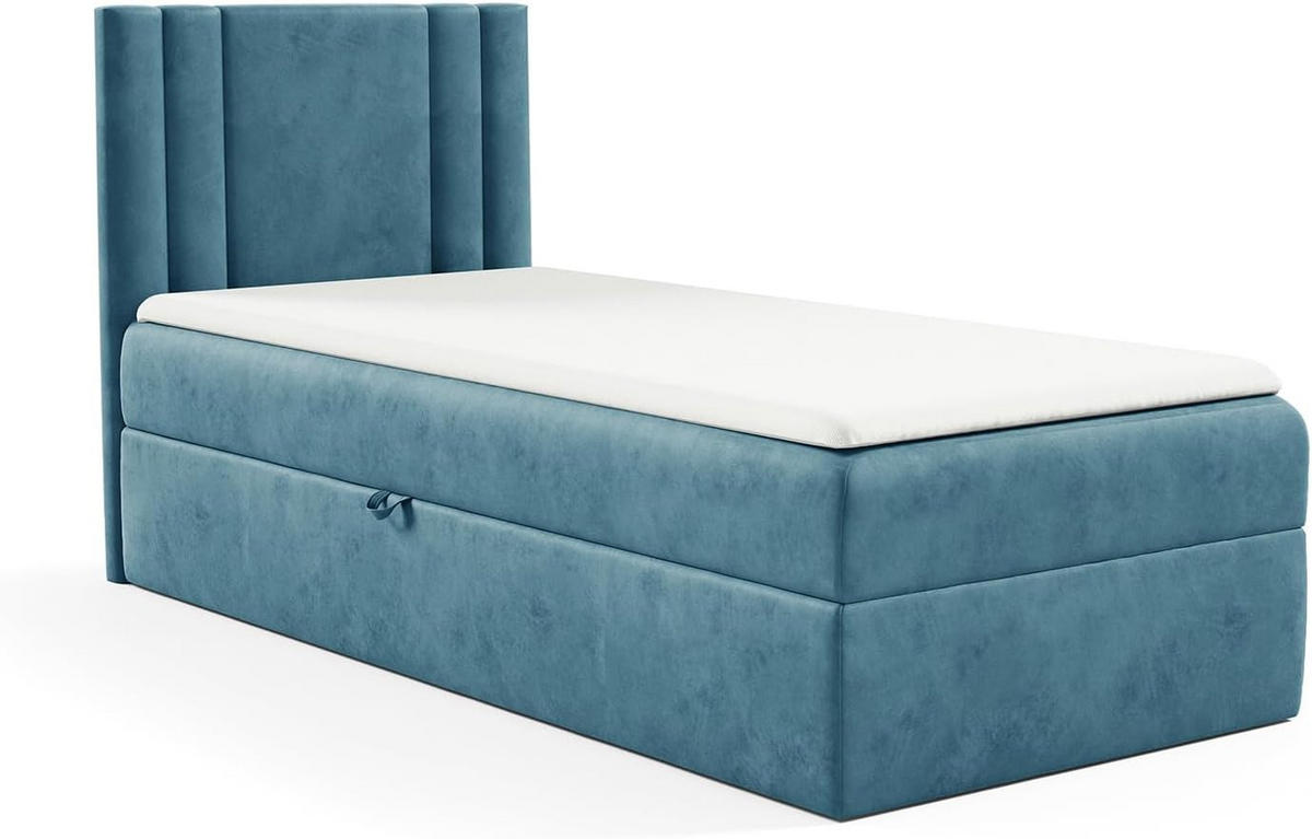 KINDERBETT CARDI - Blau, Holzwerkstoff (94/208cm) - Meblini