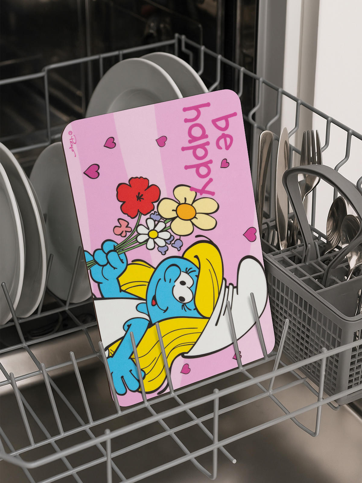 BRETTCHEN Die Schlümpfe Schlumpfine Pink 14,5 x 23,5 cm - Pink, Kunststoff (14.5/23.5cm) - United Labels