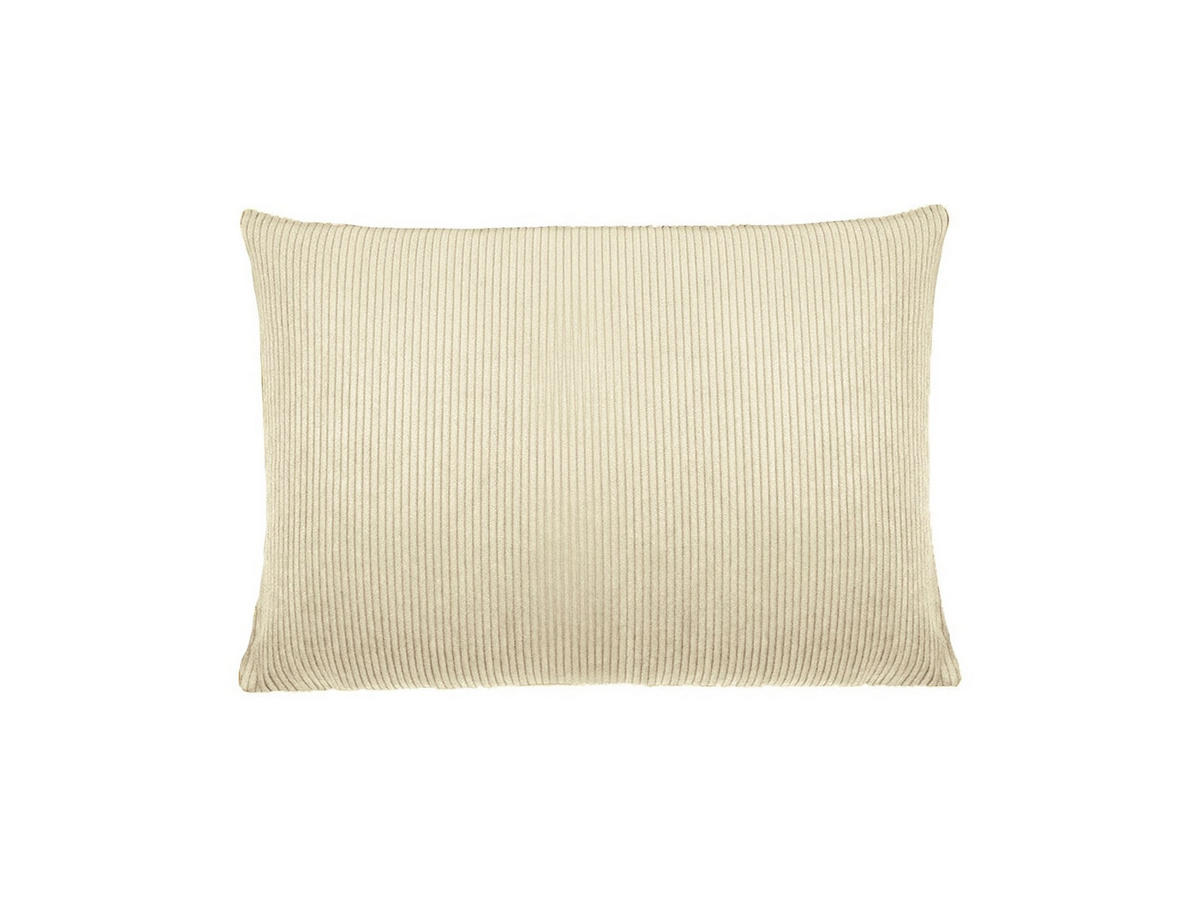 KISSENHÜLLE HYggelig No.1 kreide-beige Cord-Samt 25/35 cm - Beige, Textil (25/35cm) - beties Heimtextil