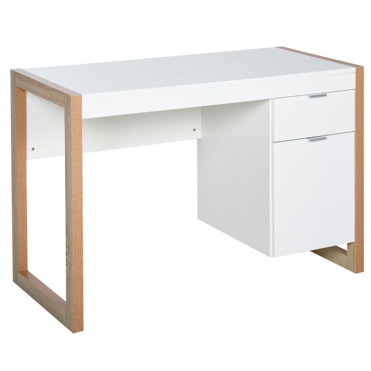 BÜROTISCH Weiß 1 Stück - Weiß, Holzwerkstoff (50/112.5/75.5cm) - GiPP