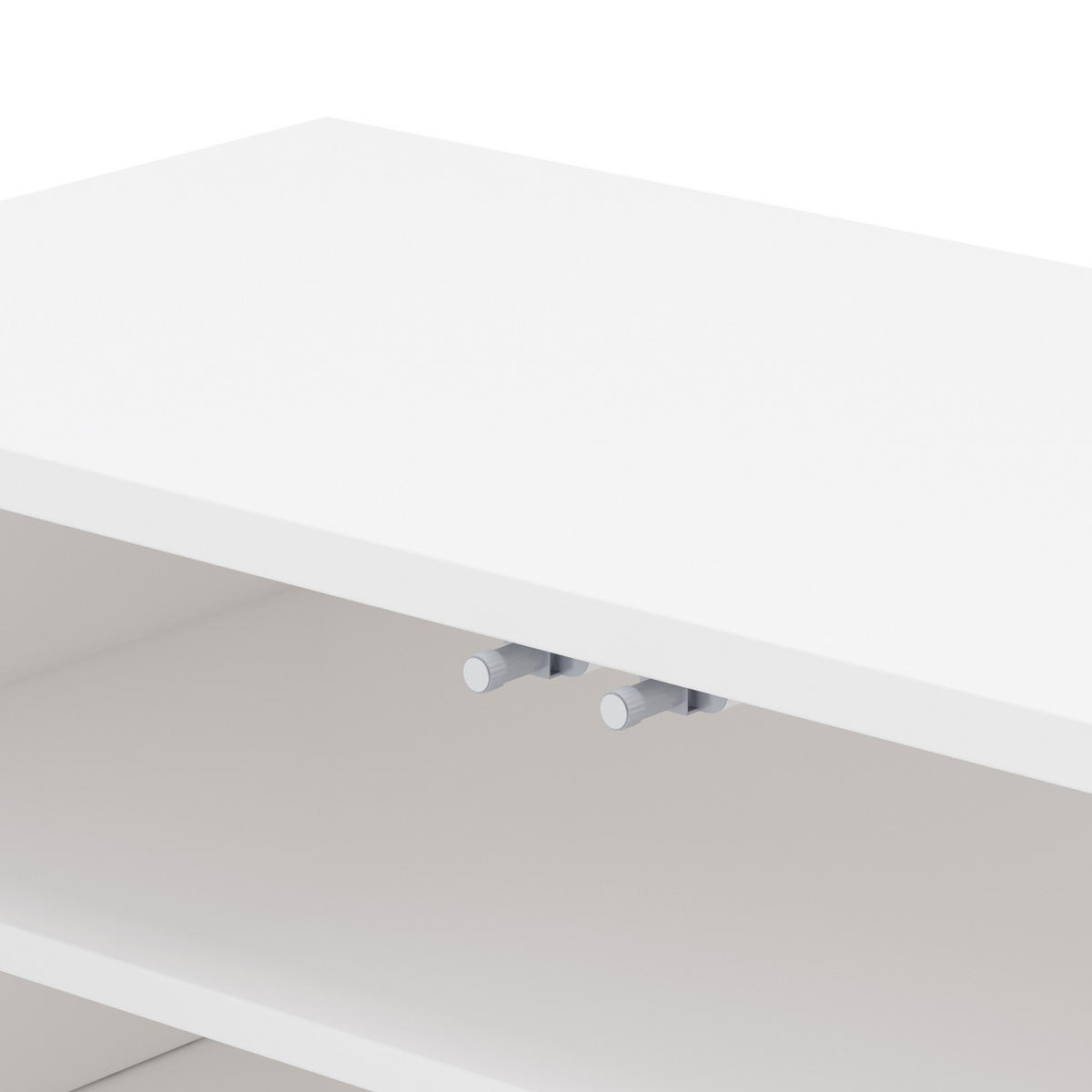 TV-LOWBOARD 180 cm aus MDF, 4 Türen, 3D-Relieffront, Kabelmanagement, Mattweiß - Weiß, Holzwerkstoff (180/52/40cm)