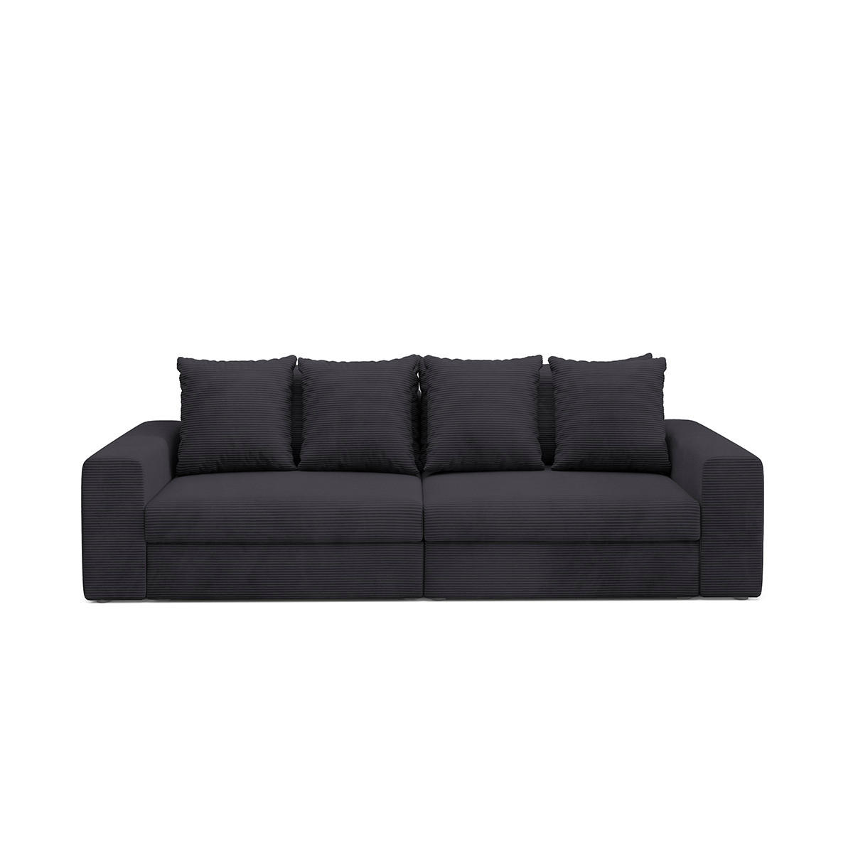 SOFA Paola 3 Sitzplätze Schwarz - Schwarz, Holz (272/86/120cm) - Petits-meubles