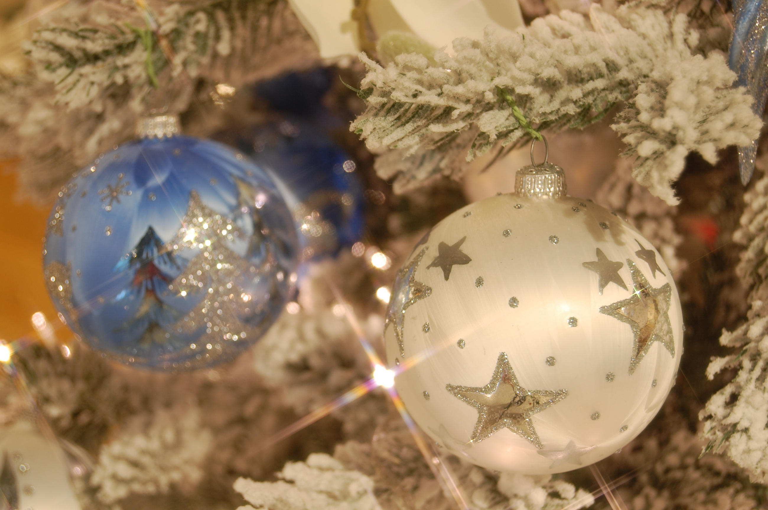 CHRISTBAUMKUGELN Set Winterzauber Silberfarbig 8cm (Glas / 9 Stk.) - Silberfarben, Glas (8/8/8cm) - Krebs Glas Lauscha