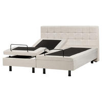 POLSTERBETT verstellbar 160x200 cm Beige Duke - Beige, Textil (160/200cm) - Beliani