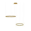 LED-HÄNGELEUCHTE 2er Ring Gold Ø 80 | 60cm - Goldfarben, Metall (1.3/80/3.3cm) - s.luce