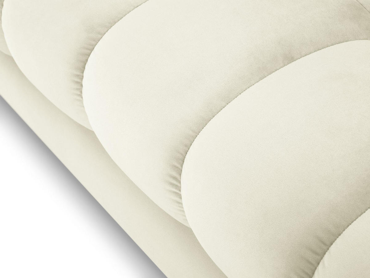 SOFA Mamaia aus Samt leichtes beige 2 Sitzplätze - Creme, Textil (92/75/152cm) - Micadoni
