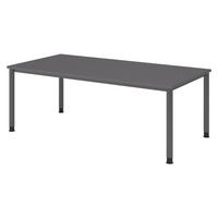 SCHREIBTISCH Serie-H Gestell: Graphit 100/200/74 cm in Graphitfarben - Graphitfarben, Holzwerkstoff (100/200/74cm) - bümö