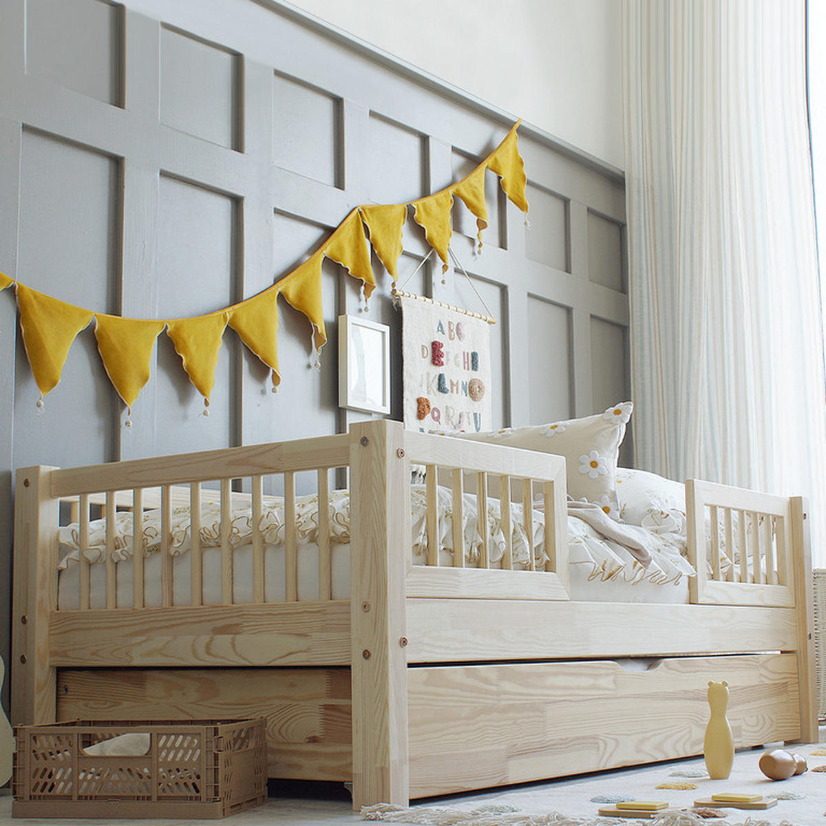 POSTEL 90/190 Adèle Přírodní dřevo - hnědá, dřevo (90/190cm) - Petits-meubles