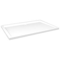 DUSCHTASSE Rechteckig Weiss 80/120 Cm - Weiß, Glas (120/4/80cm) - vidaXL