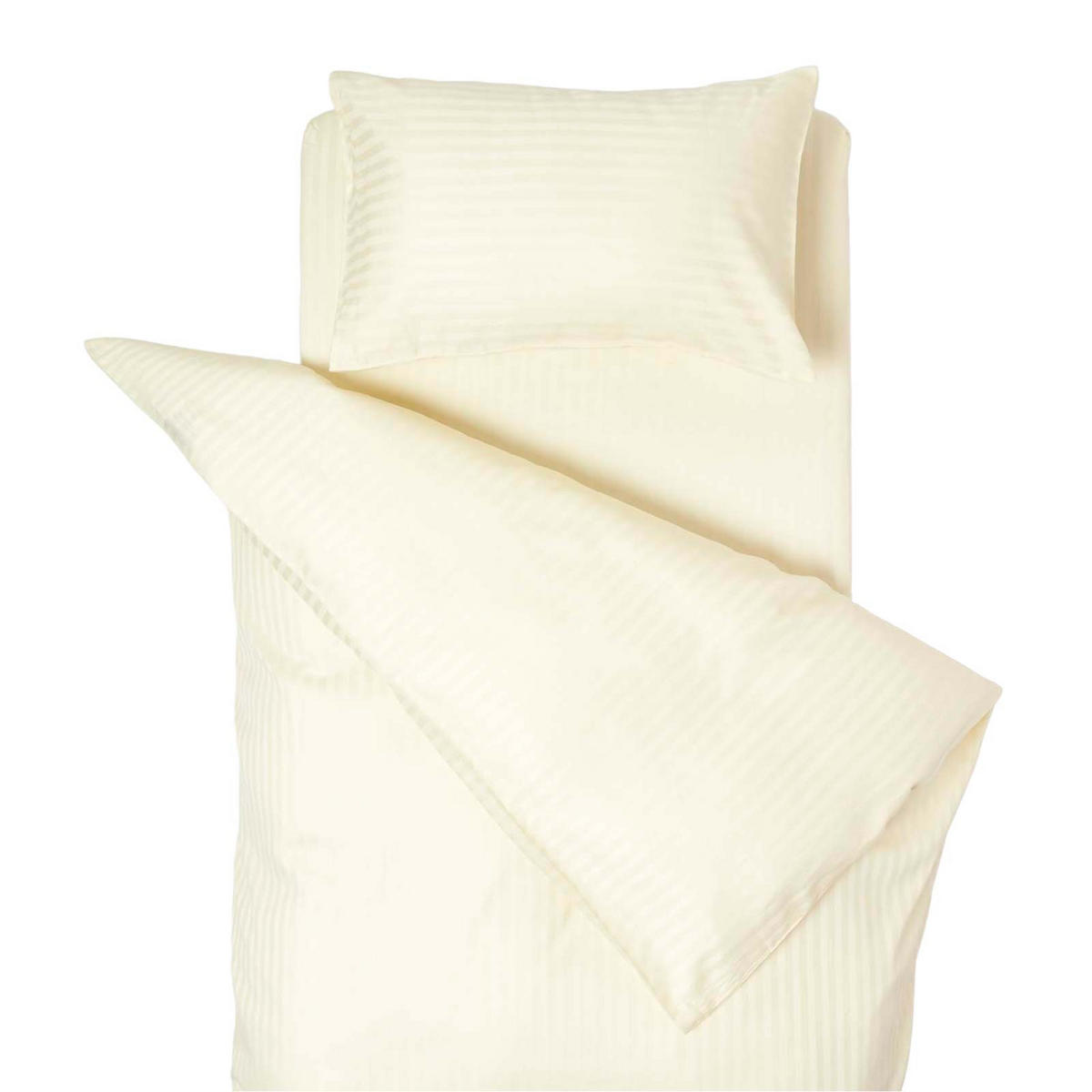 KINDERBETTWÄSCHE DAMAST - Creme, Textil (120/150cm) - Homescapes