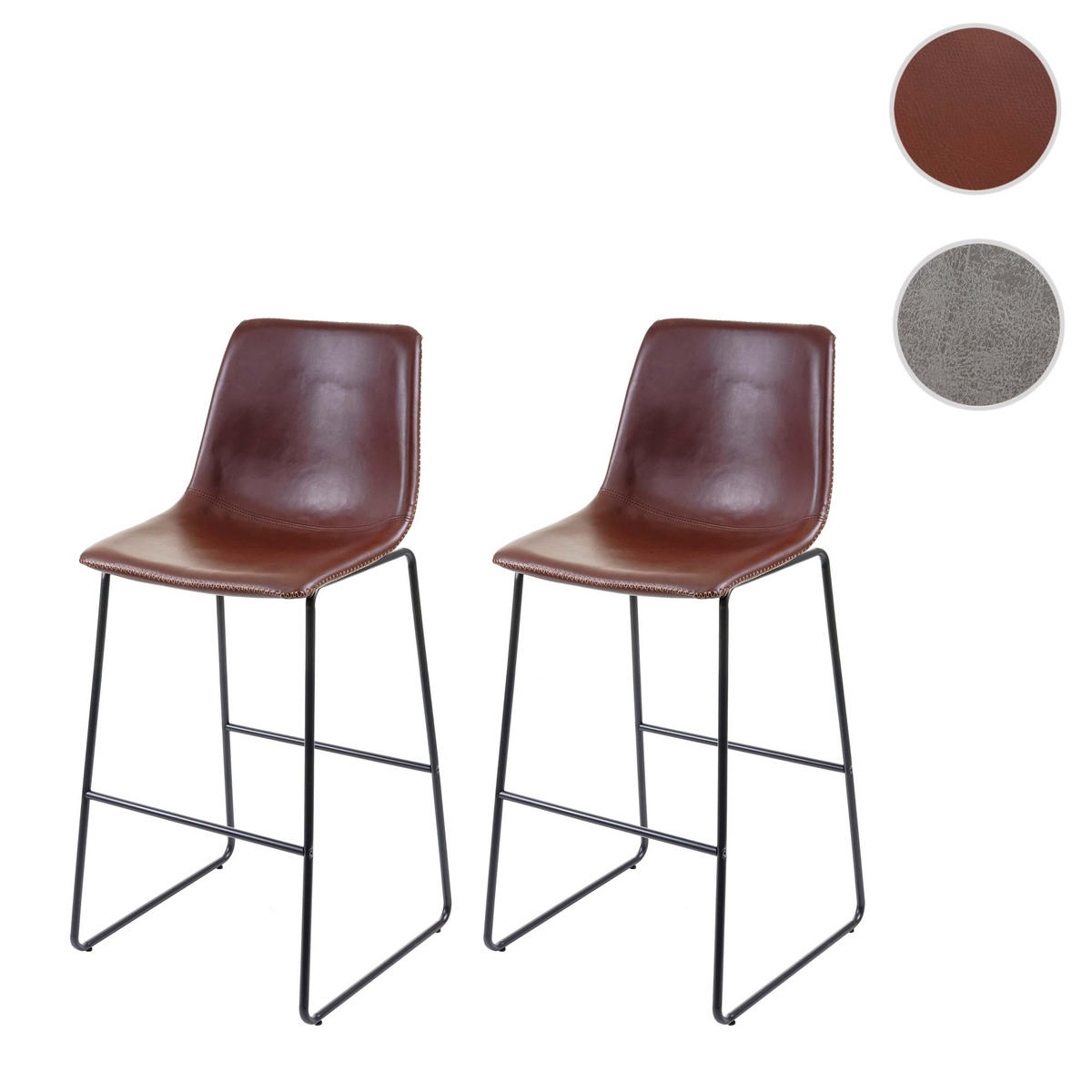 BARHOCKER Braun 2er-Set - Braun, Textil (52/109/51cm) - MCW