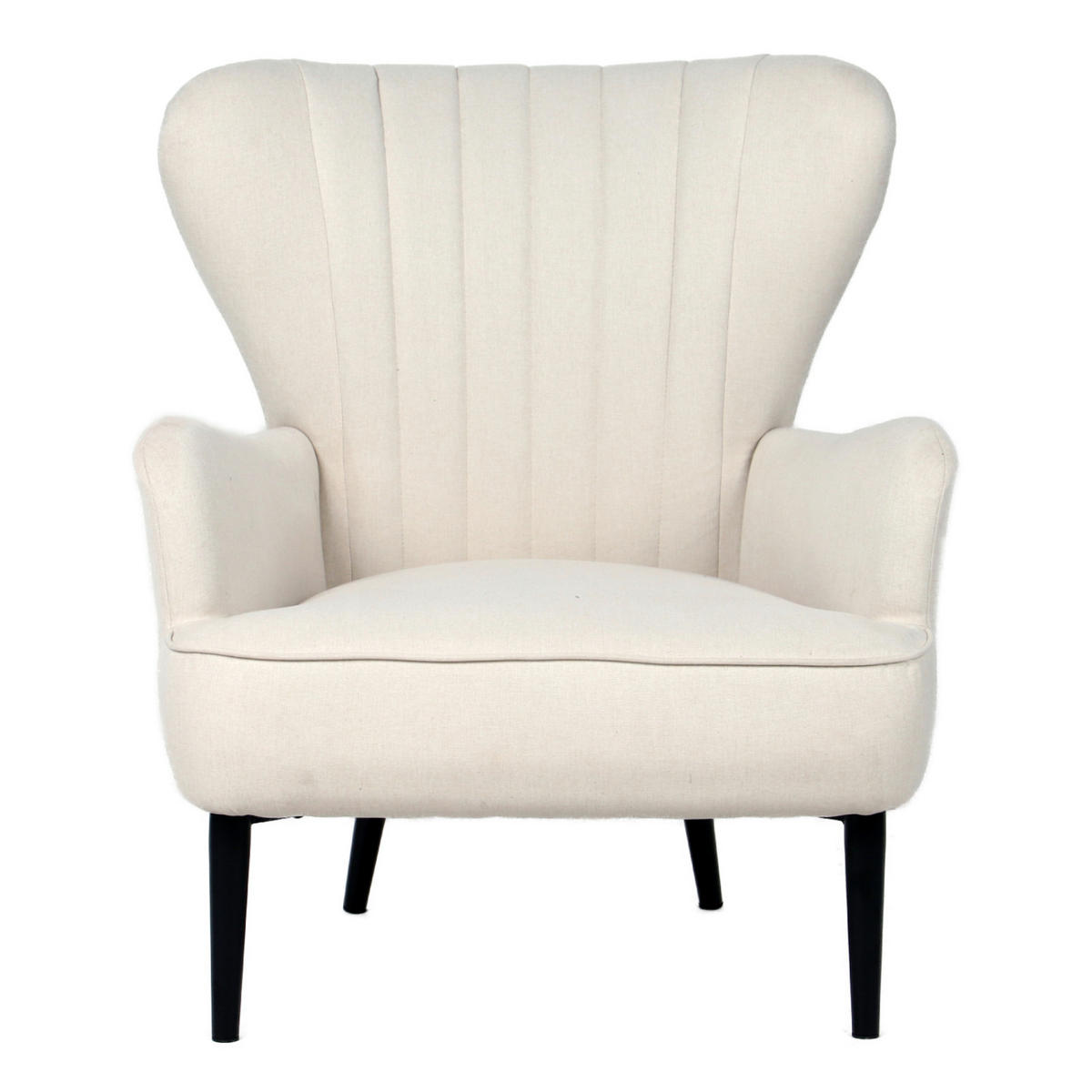 OHRENSESSEL Arthur Stoff - Creme, Textil (76/89/78cm) - SVITA