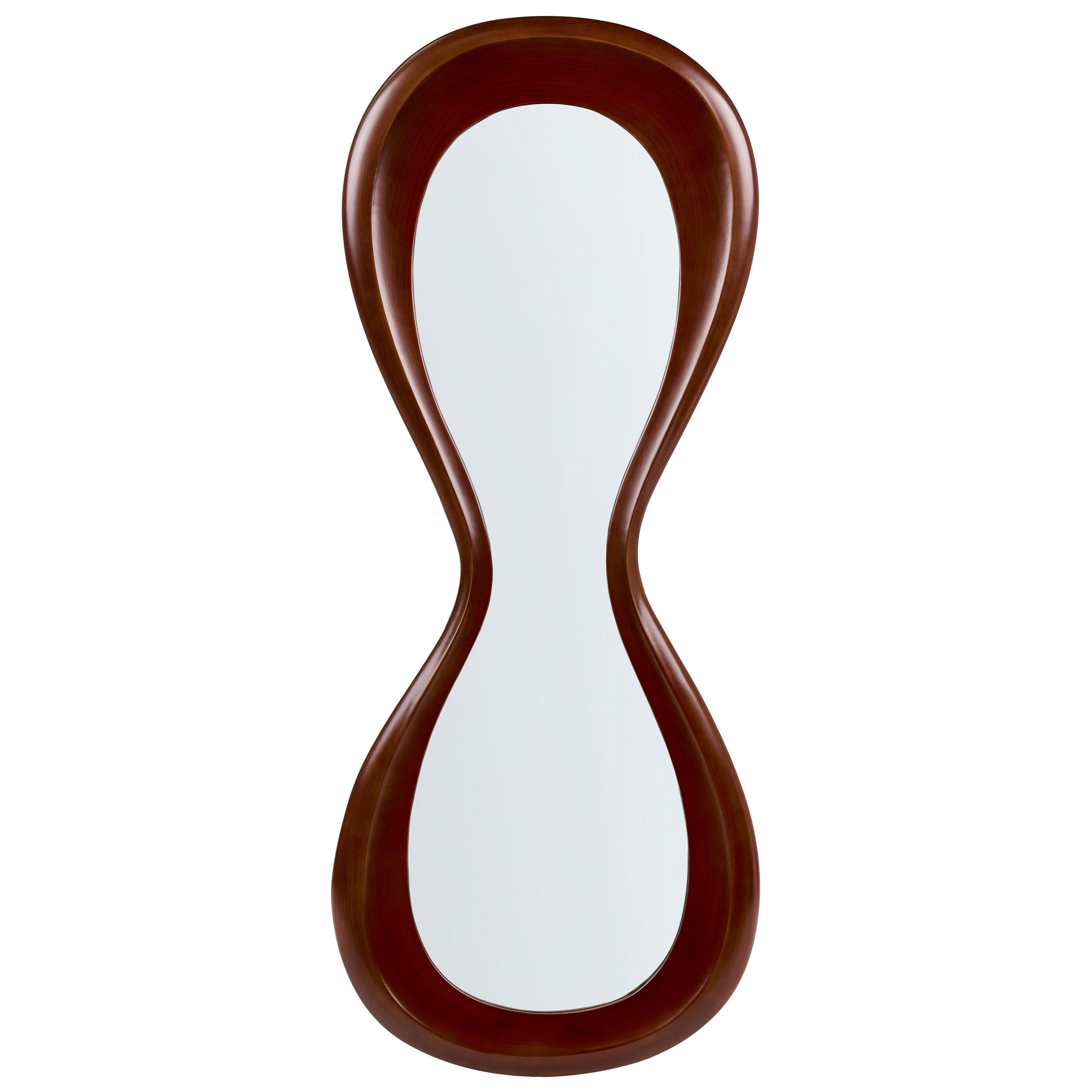 Beliani Wandspiegel Braun 70x170x6 cm