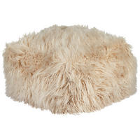 POUF Beige Mukki - Beige, Kunststoff (50/30/50cm) - Beliani