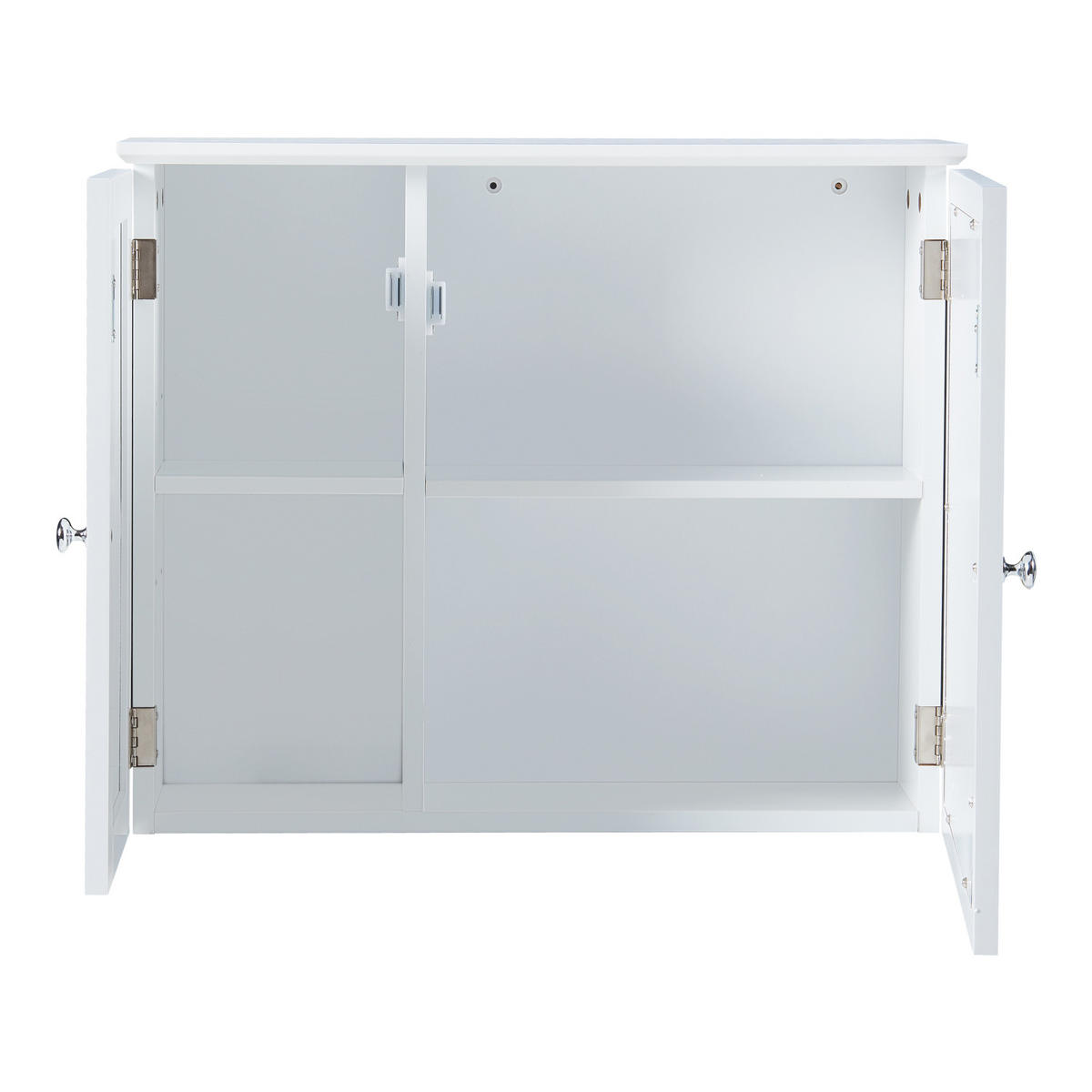 SPIEGELSCHRANK Karlsøy - Weiß, Holzwerkstoff (60/50/15cm) - [en.casa]