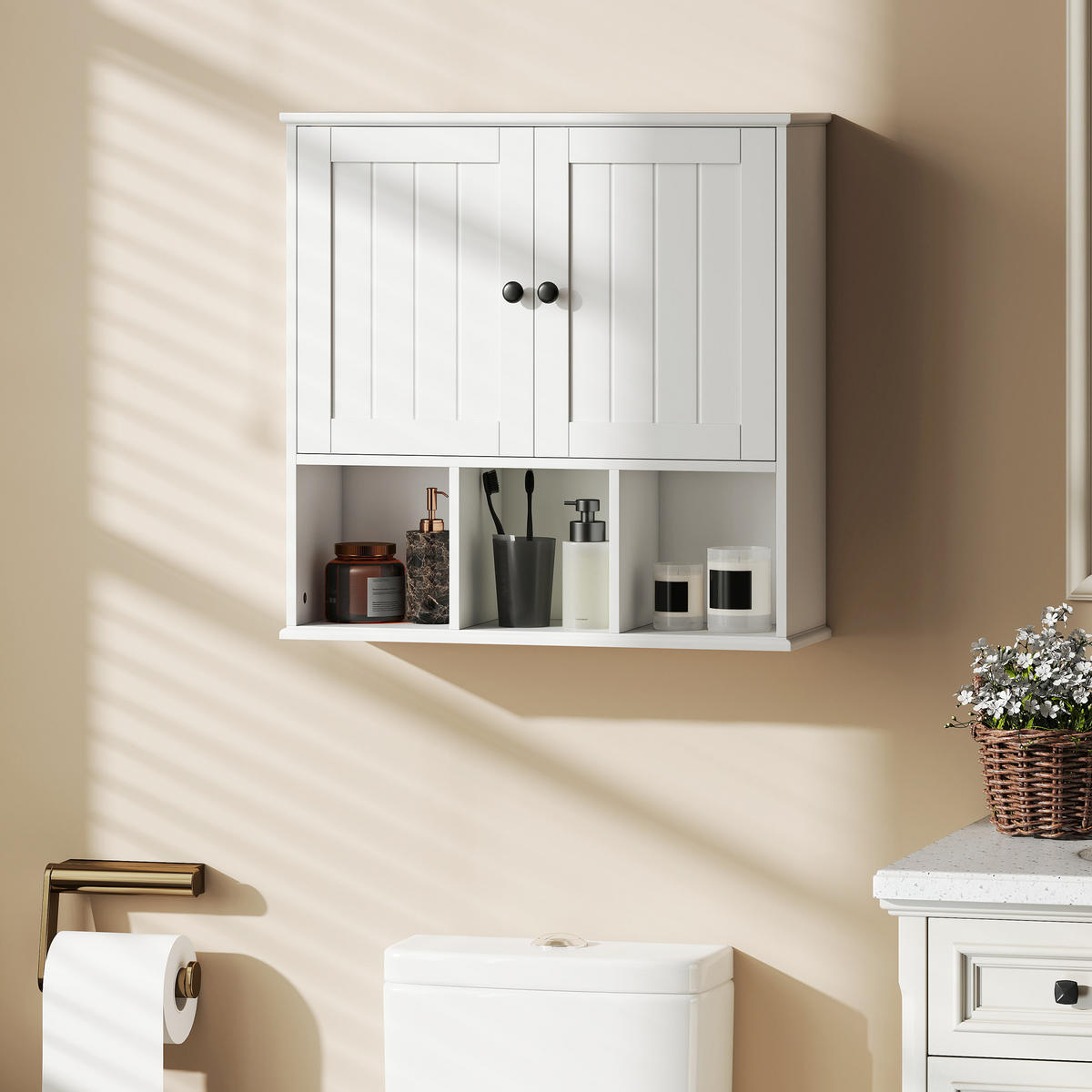 HÄNGESCHRANK Weiß 1 Stück - Weiß, Kunststoff (60/60/19.5cm) - GiPP