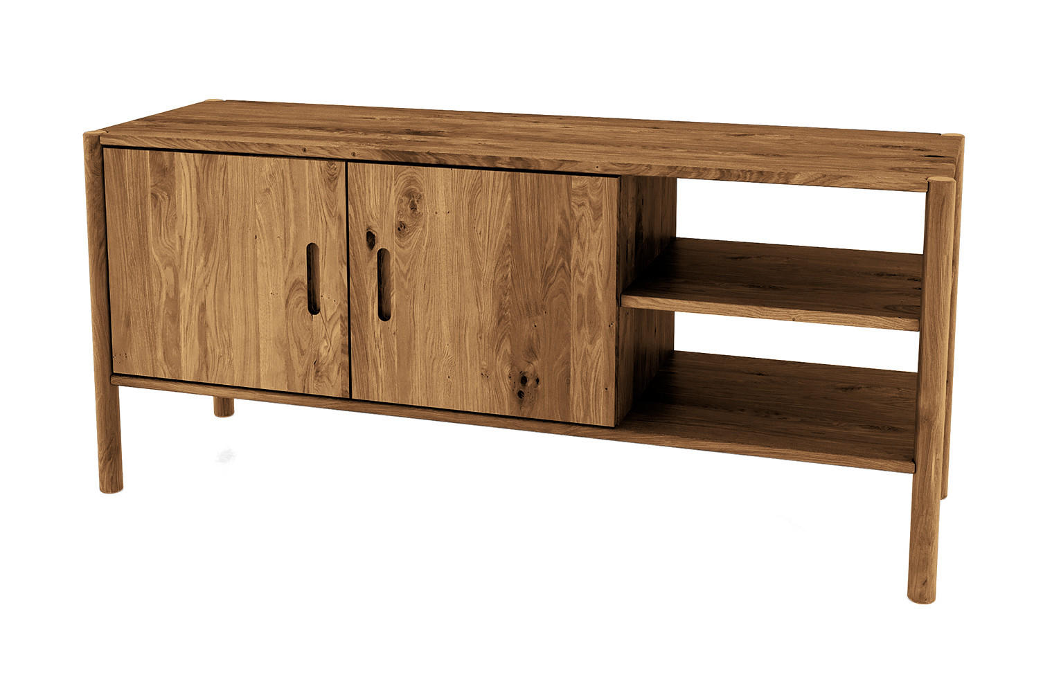 KOMMODE INA Wildeiche - Alteiche, Holz (142/64/46cm) - byoak