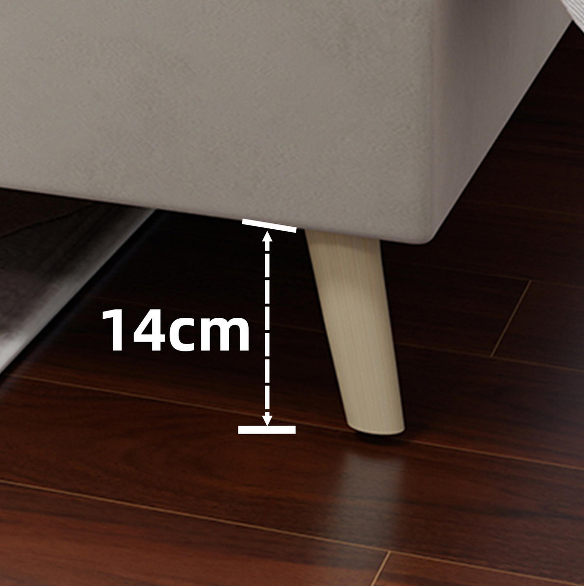 POSTEĽNÝ rám 90/200 cm béžový s pevnou nosnou konštrukciou z látky a kovu - béžová, textil (90/200cm) - OKWISH