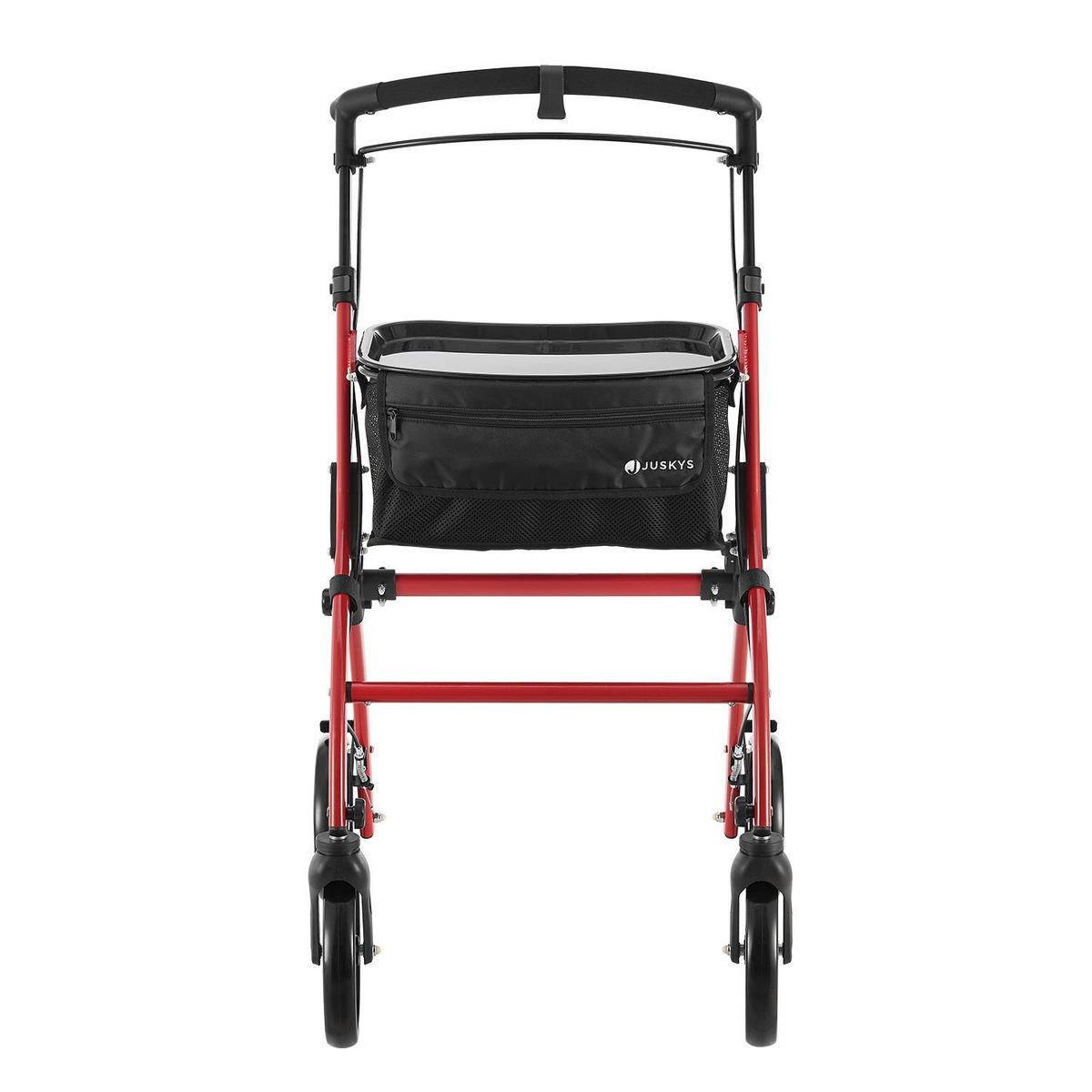 WOHNUNGSROLLATOR Aktiv rot mit Transporttasche - Rot, Metall (66/90/56cm) - Juskys