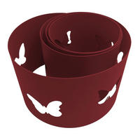 SICHTSCHUTZSTREIFEN zaun|zu PREMIUM dekor Schmetterlinge Sichtschutz Bordeauxrot 2,55m - Bordeaux, Kunststoff (255/19cm) - ZAUN|ZU