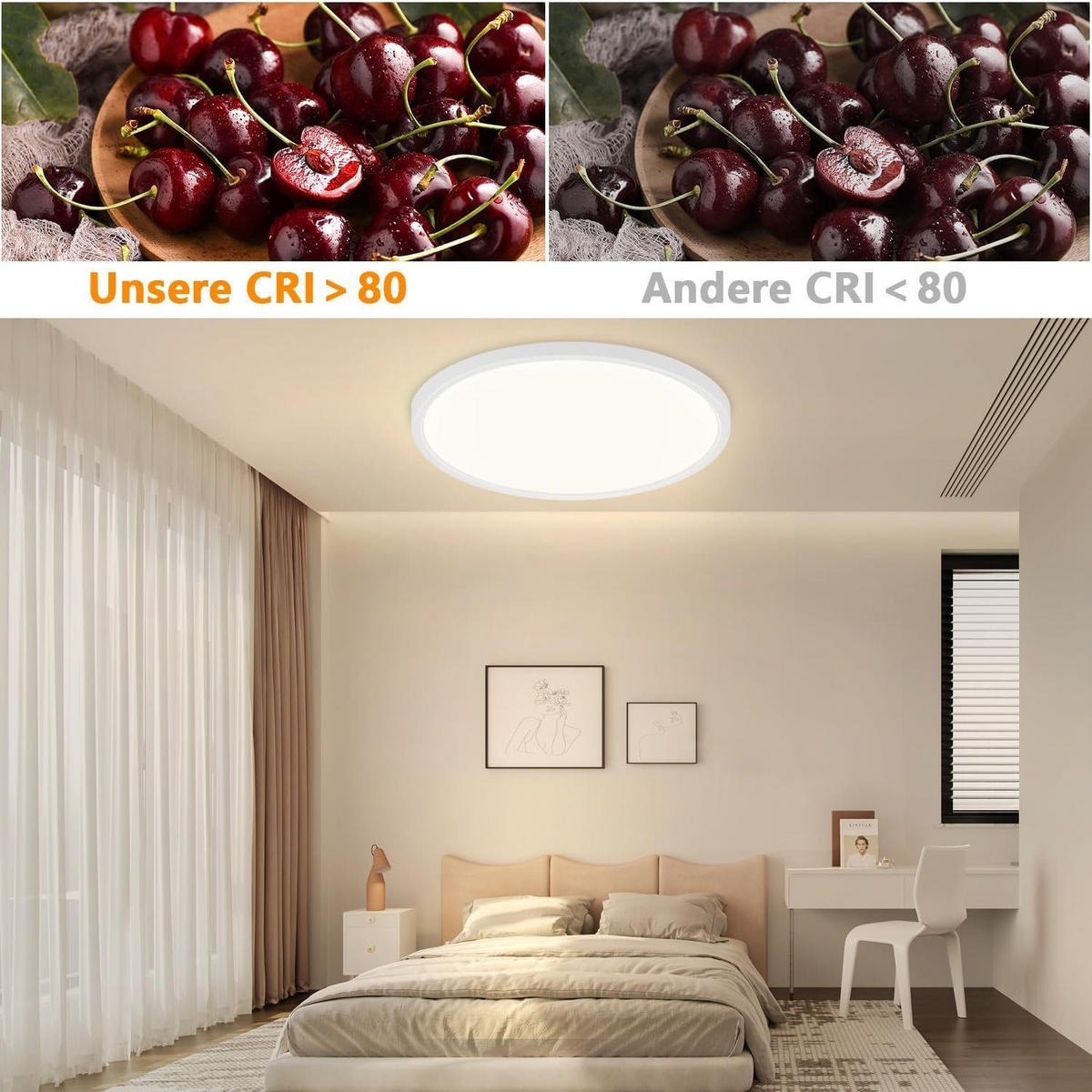 LED-DECKENLEUCHTE Hammer 29.5 cm - Weiß, Kunststoff (29.5/29.5/2.5cm) - Nettlife