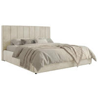 ČALOUNĚNÁ POSTEL TENARDO CLASSIC 200/200 - Béžová Samet - bez matrace - černá/béžová, textil/plast (200/200cm) - MKS