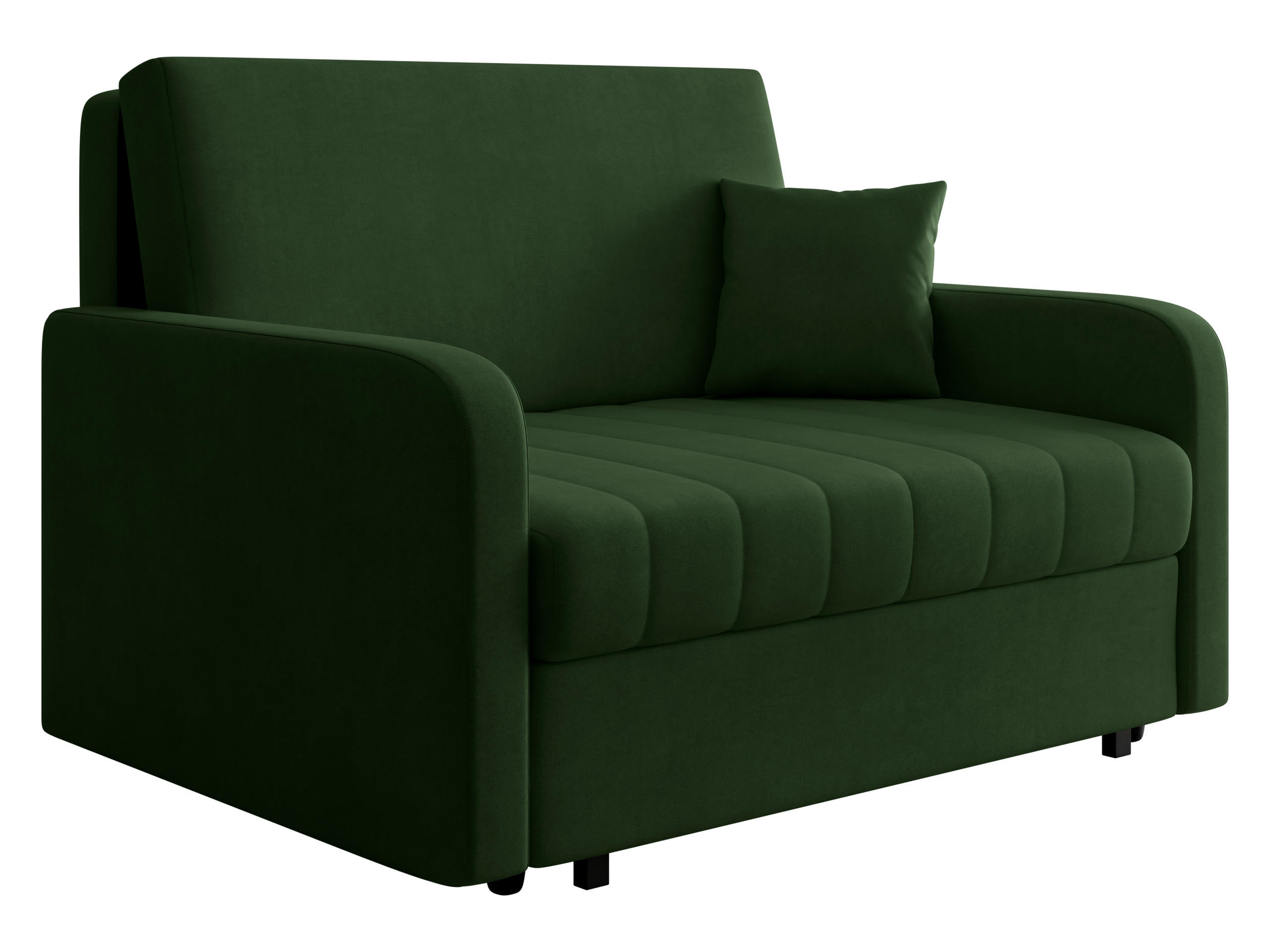 SCHLAFSOFA Viva Silk II - Dunkelgrün/Schwarz, Holz/Textil (132/85/98cm) - MIRJAN24