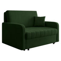 SCHLAFSOFA Viva Silk II - Dunkelgrün/Schwarz, Holz/Textil (132/85/98cm) - MIRJAN24