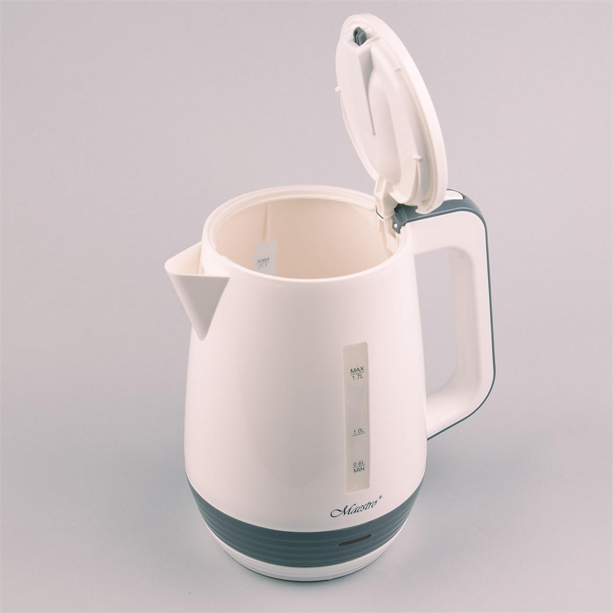 WASSERKOCHER ELEKTRISCH Weiß 19/16/21 cm MR033WHITE - Weiß, Kunststoff (16/21/19cm) - Maestro 