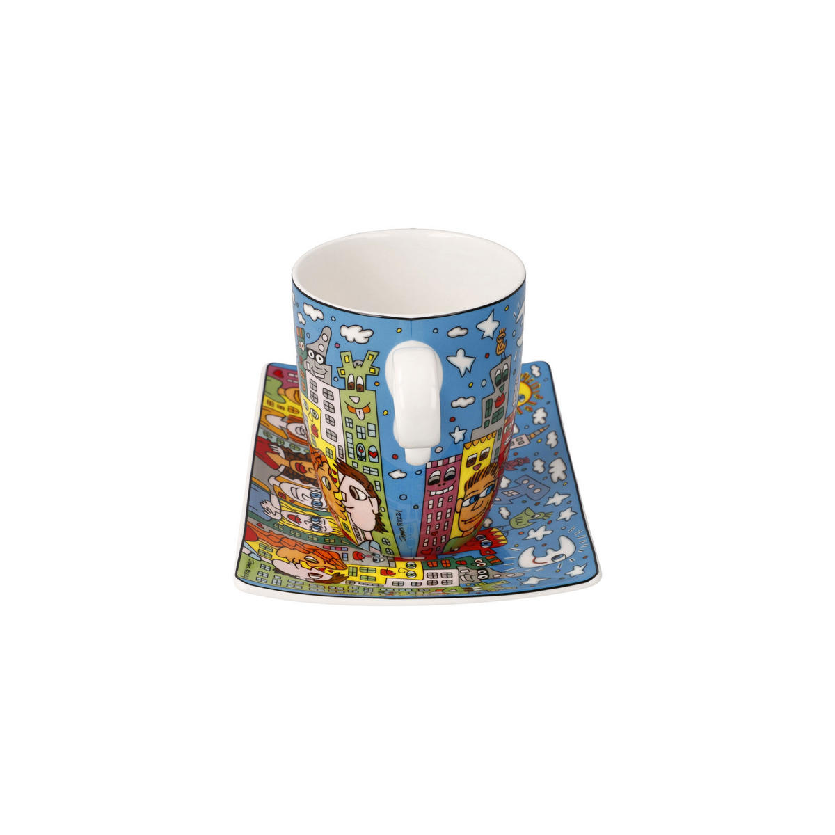 KÜNSTLERTASSE James Rizzi - Summer in the City, Fine Bone China, Bunt, 0.4 L - Multicolor, Keramik (0.4L) - Goebel