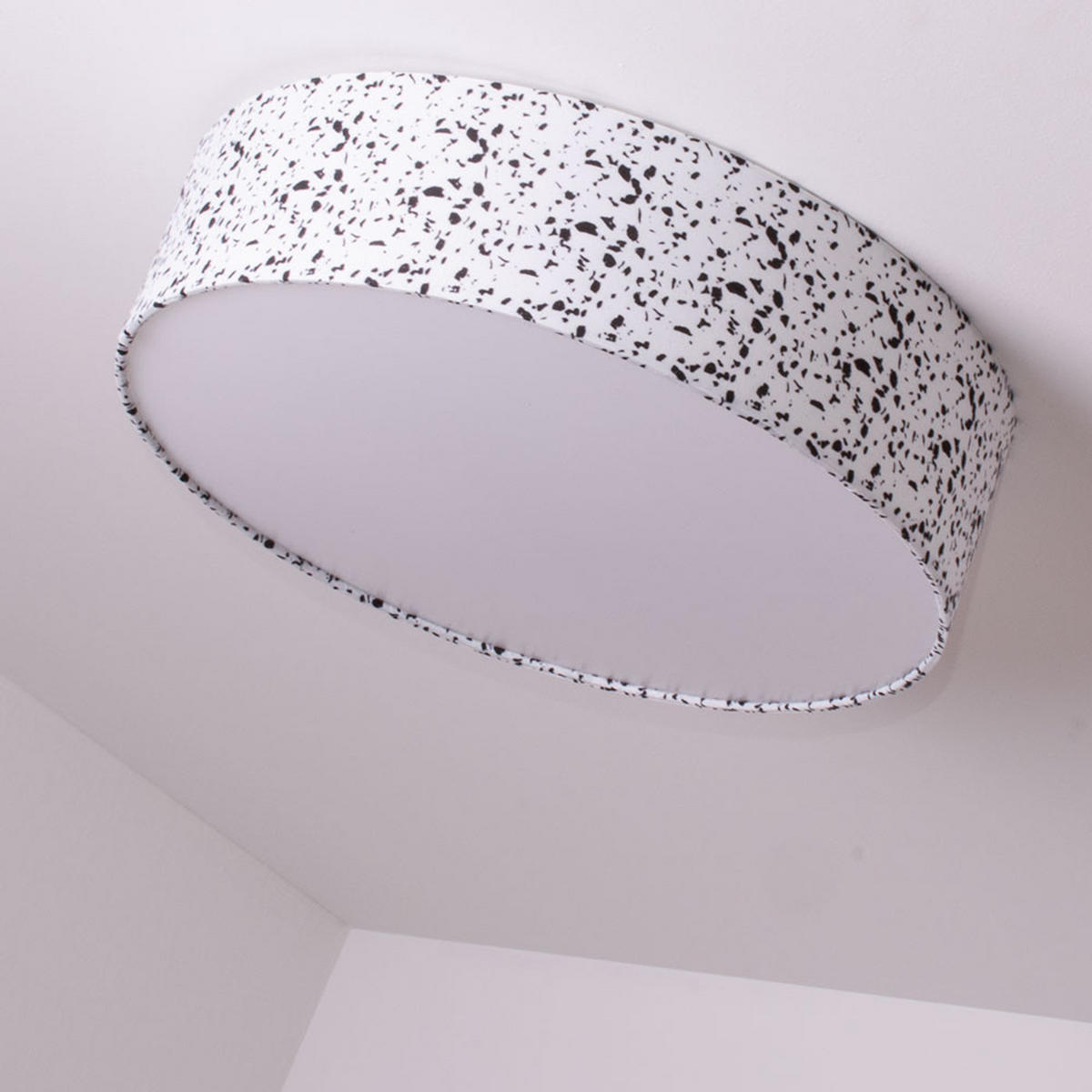 DECKENLEUCHTE VARIOS Weiß Terrazzo-Mosaik Optik - Weiß, Metall (38/38/10cm) - Globo Lighting