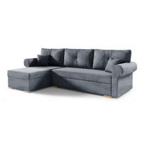 ECKSOFA Grafit LION Mit Schlaffunktion Links - Graphitfarben, Textil (238/85cm) - Sepro Meble